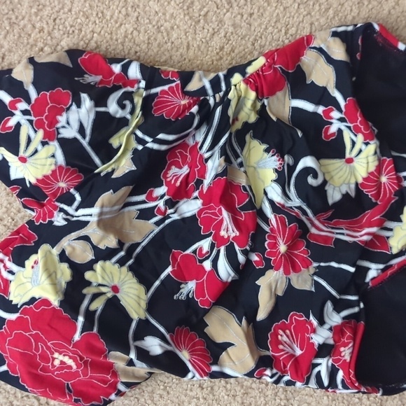 Baltex Floral Lined Bra One Piece Swimsuit Size 8/30 - Picture 4 of 11
